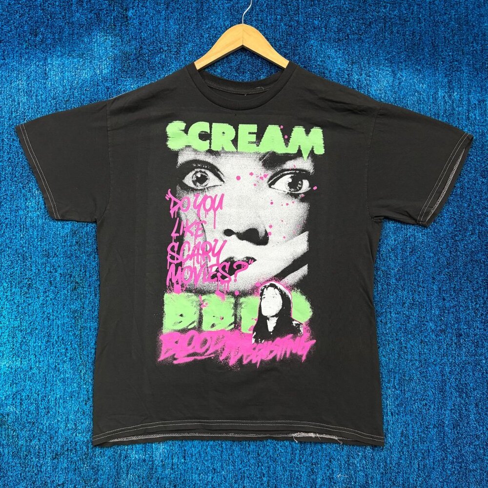Blood Disgusting x Scream Hey Do You Like Scary Movies Tee L